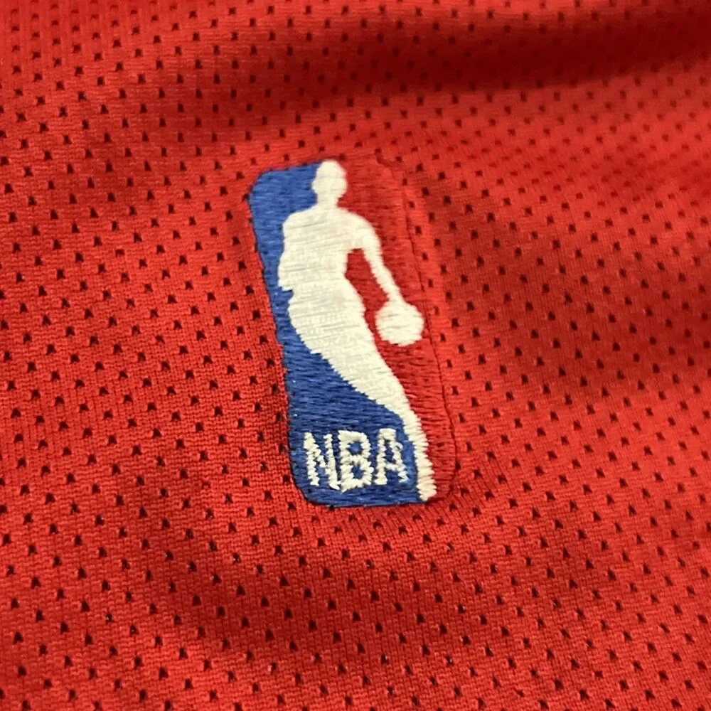 Vintage 90s Nike NBA Authentics Basketball Jersey Red Black Team Sports Men's XL
